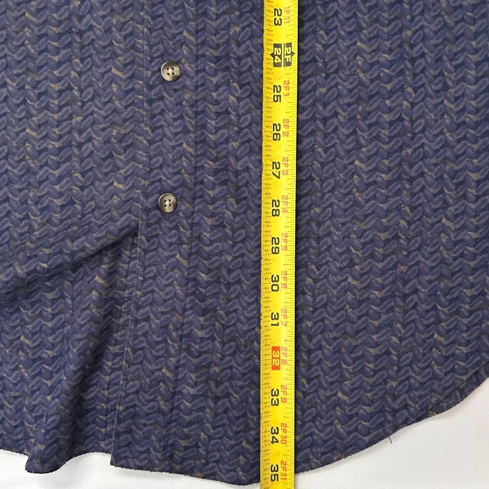 The North Face Shirt Mens XL Purple Geometric Print Button Down Fleece Lined VTG